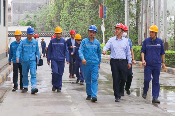 玉林市生态环境局局长李春雨到兴业海螺环保调研指导工作